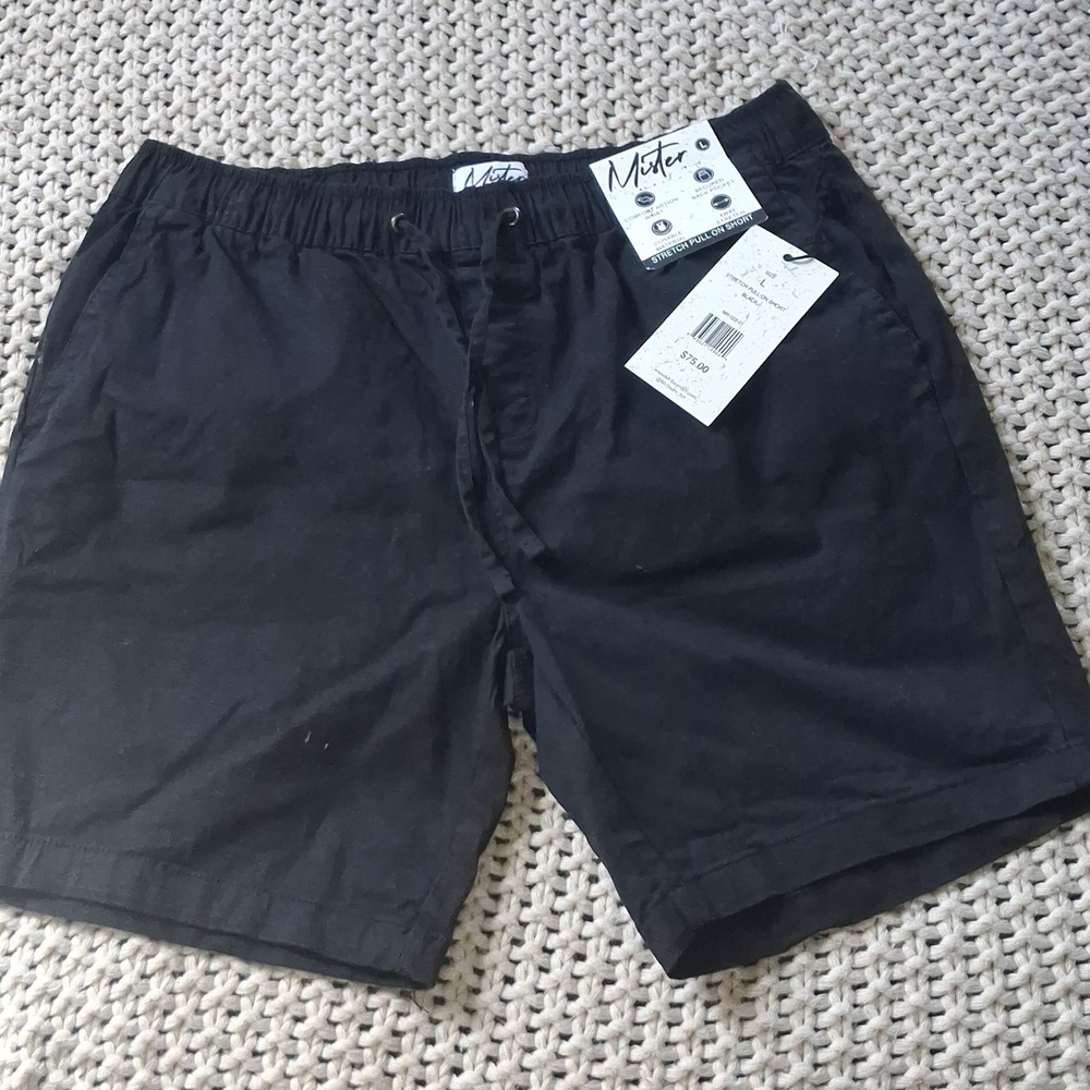 MISTER New York Mens Pull On Black Pants Size Large Nwt
